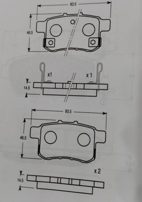 Juego de pastillas de freno originales TRW para eje trasero GDB7770YO para HONDA - Imagen 3