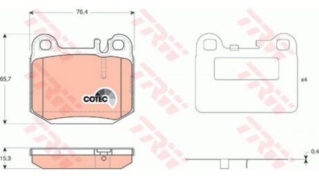 Nuovo set pastiglie freno TRW posteriore GDB1457 originale per MERCEDES-BENZ - Immagine 3