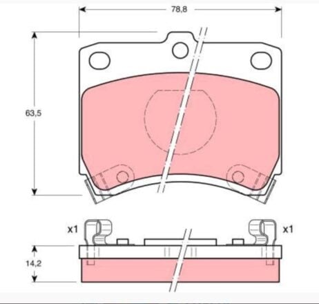 Conjunto de pastilhas de freio de eixo dianteiro TRW GDB773 original novo para KIA MAZDA - Imagem 3