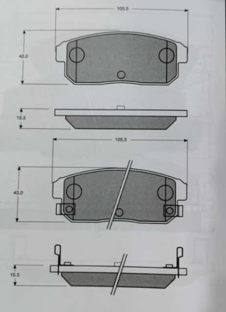 Originál nová sada brzdových platničiek na zadnú nápravu TRW GDB7184YO pre NISSAN TOYOTA - obrázok 3